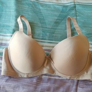 Mania Poly Spandex Blend T-shirt Bra Beige 34DD